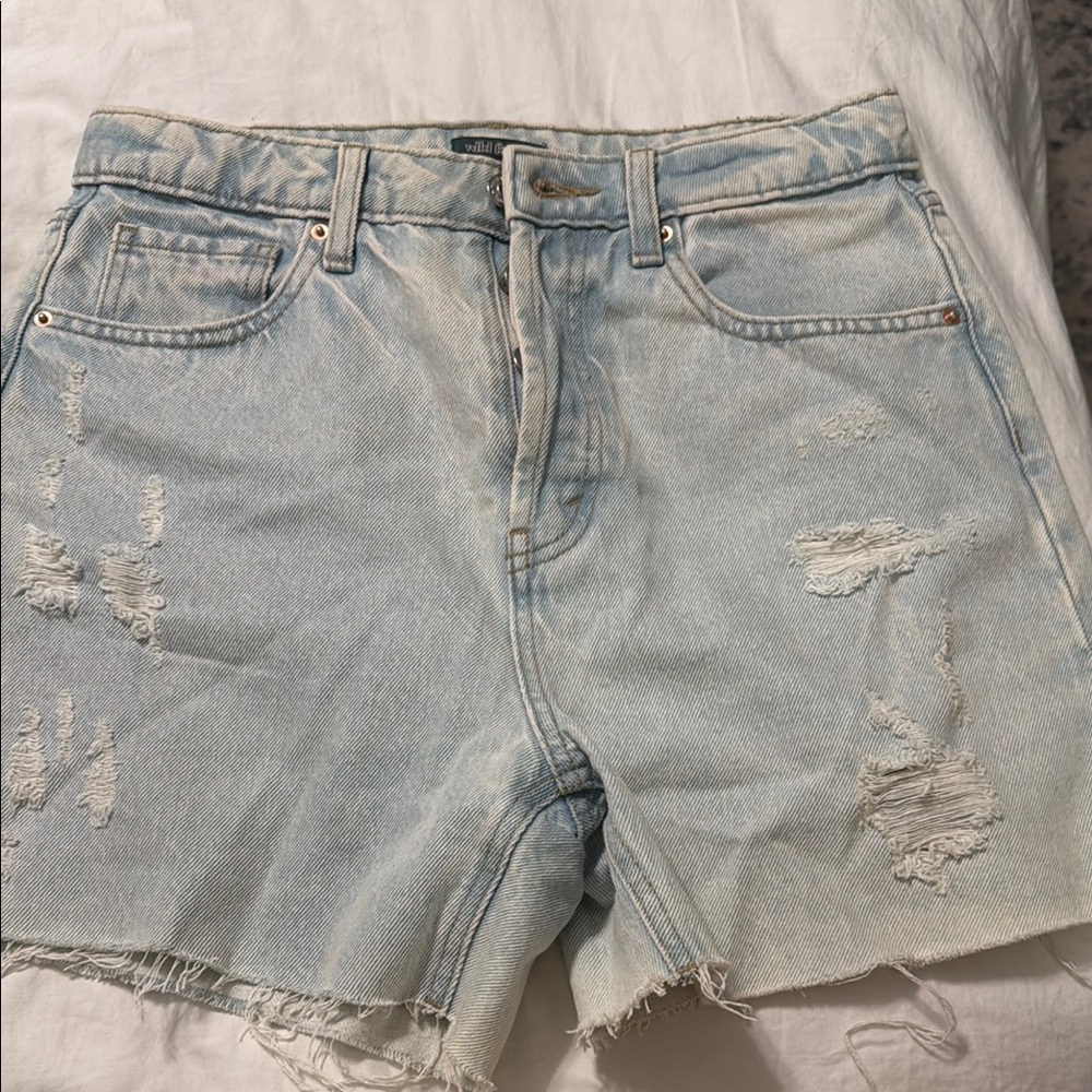 Wild Fable Blue Distressed Jean Shorts